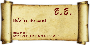 Bán Botond névjegykártya